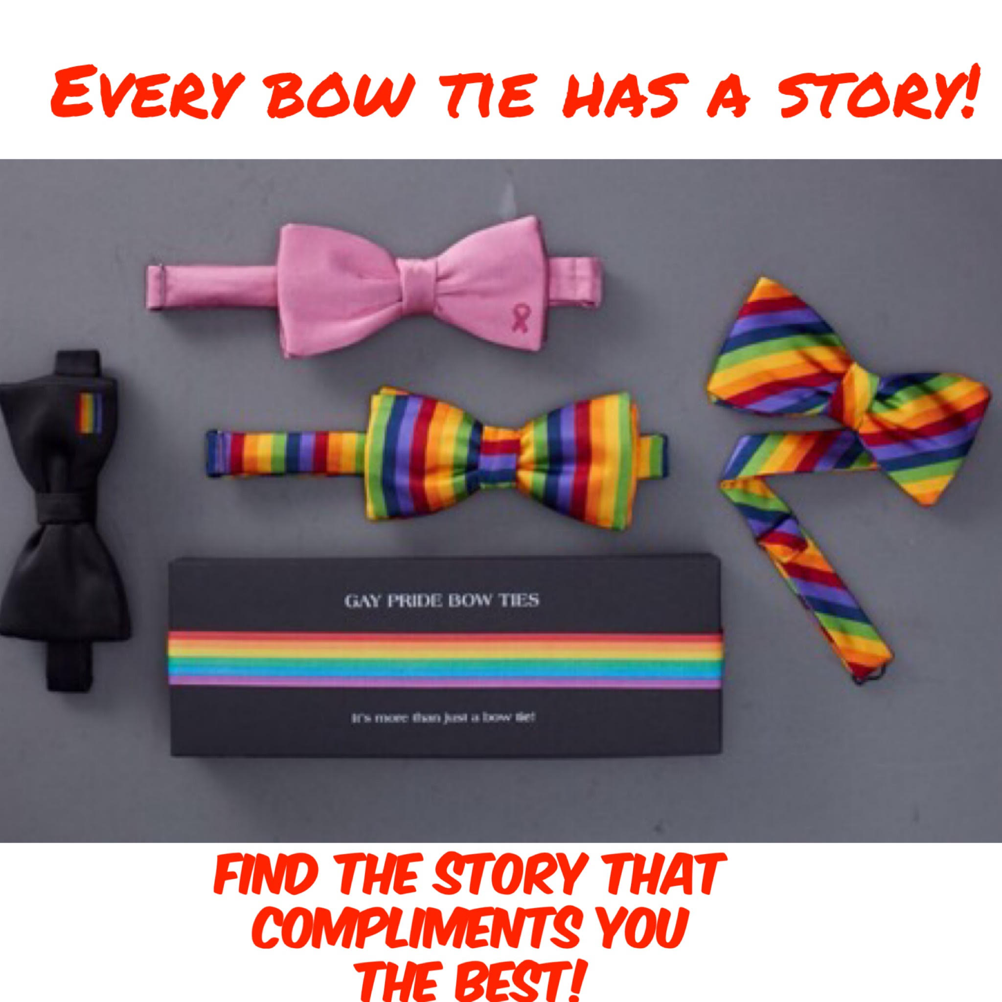Gay Pride Bow Tie 