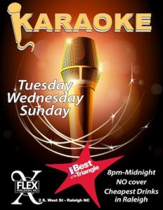 Karaoke at FLEX Night Club Raleigh NC
